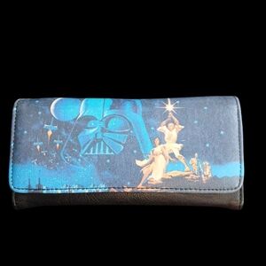 Loungefly Star Wars Luke and Leia Darth Vader R2D2 C3PO Wallet